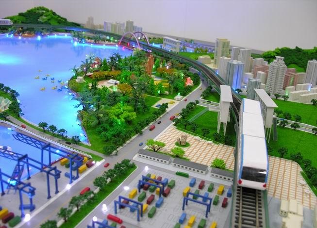 察布查尔锡伯港口沙盘